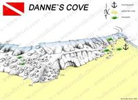 Croatia Divers - Dive Site Map of Danne's Cove